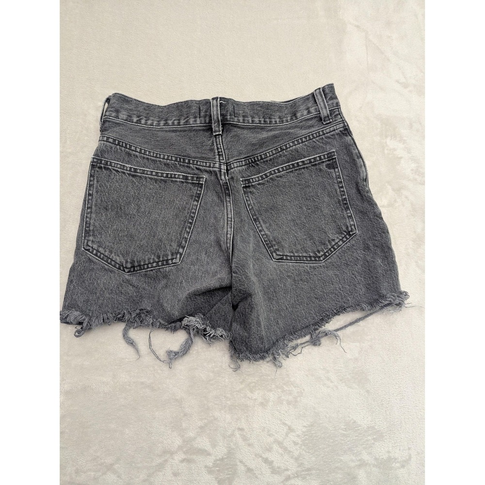 Madewell Relaxed Mid Length Denim Shorts Womens 26 Gray Cutoff Frayed Hem - Picture 8 of 15